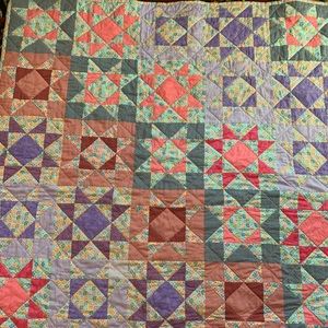 Small Quilt With Triangular Pattern 50 x 42 inches